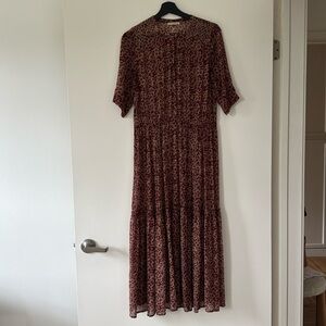 SOLD ULLA JOHNSON 100% Silk Floral Dress